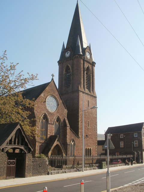 Ebbw Vale : Christ Church viewed from the north