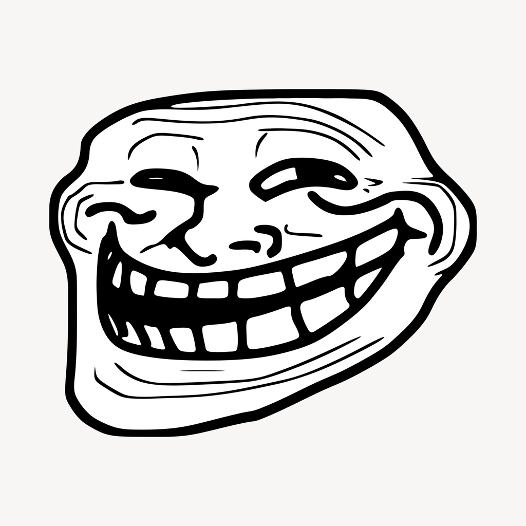 Troll meme clipart, funny illustration